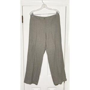 Eileen Fisher Petite Women's 3 Pocket Dress Pants Grey/Beige PM Linen Blend‎